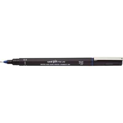 Fineliner Uni-ball Pin 0,5mm blauw