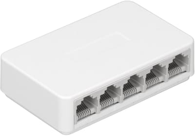 Dailygoody - Ethernet Hub Netwerkschakelaar - ultrasnel 1,0 Gbps - 5-poorts RJ45 - high-end Cat 5 - ideaal voor thuis en kantoor - compacte afmetingen