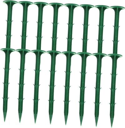 Kunststof Haringen - Grondpennen Tuin - Kunstgras Bevestigen - Stevig Materiaal - 100 Stuks - Groen