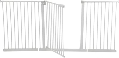Hondenpoort 76 cm Hoog - Wit - Drukgemonteerd met Automatische Sluiting - Voor Huis & Trap