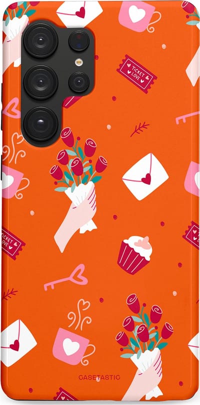 Casetastic Hoesje Geschikt voor Samsung S25 Ultra - Stijlvolle Beschermende Duo-layer Case - Valentijnsdag Feest
