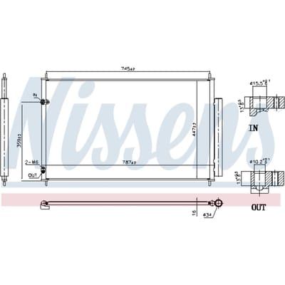 Condensator, airconditioning NISSENS 940842