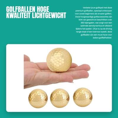 Dailygoods- Golfballen Lichtgewicht - 392 Bijengaten - Golfaccessoire - Hoge Kwaliteit - Verbeterde Speelervaring - Optimale Balvlucht - Golfbal