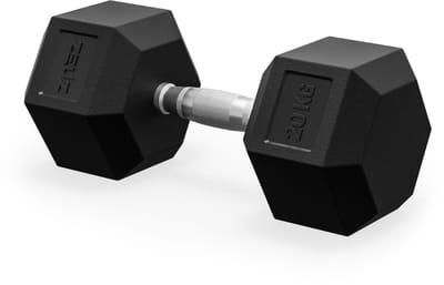 ZEUZ Hexa Dumbbell 1 Stuk 20 KG – Hexagon Gewichten – Krachttraining Dumbell geschikt voor CrossFit & Fitness