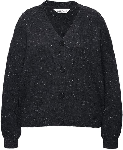 Studio Untold - Dames - Vest oversized pepper & salt - Antraciet melange - Maat 58+