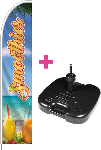 Beachflag - Smoothies #2 - Vlag + Parasolvoet + Rotator + Hengelsysteem + Draagtas - Actievlag.nl
