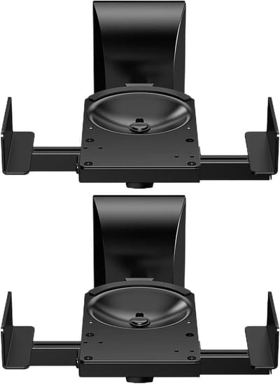 Luidspreker Wandhouders - Muurbeugels Speakers - Geluid Optimaliseren - Verstelbare Hoek - 2 stuks - Zwart