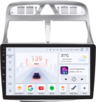 Autoradio met bluetooth - Carplay - Geschikt voor Apple en Android - Stereo - Navigatie - Navigatiesysteem auto - Voor Peugeot 307 / 307CC / 307SW (2002-2013)
