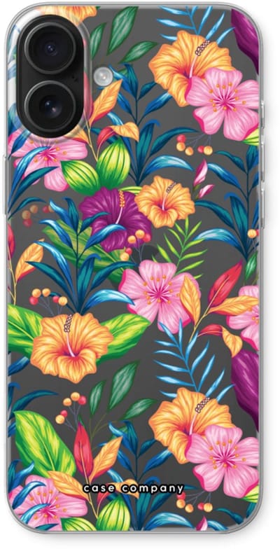 Case Company® - Hoesje geschikt voor iPhone 16 Plus hoesje - Tropisch 2 - Soft Cover Telefoonhoesje - Bescherming aan alle Kanten en Schermrand