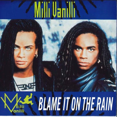 7-inch plaat MILLI VANILLI - Blame It On The Rain / Dance With A AS19904 ARISTA 1989 US Dance & Electronica Gebruikt white