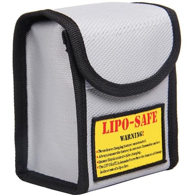 Sac de sécurité ignifugé et antidéflagrant pour batterie Lipo, pochette portable résistante à la chaleur pour batterie DJI Phantom 4 Pro argenté