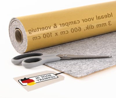 Zelfklevend Vilt - Naaldvilt Isolatie - Camper Interieur - 3 mm Flexibel - 600x100 cm - Grijs