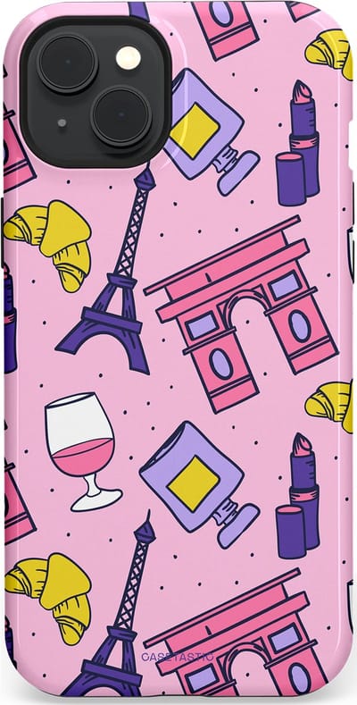 Casetastic Hoesje Geschikt voor Apple iPhone 15 Plus Magsafe - Stijlvolle Beschermende Duo-layer Case - Trip to Paris