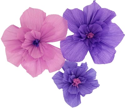Tafeldecoratie - Flower Set - Posh Purple - 3 stuks