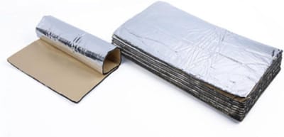 Allecto Plus - Isolatiemat voor Auto - Geluidsisolatie - Zelfklevend - 10 Stuks - 5 mm Dikte - Aluminium Butylmat - Motorruimte - 1 m² - Vuurvast - Waterdicht