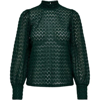 Jacqueline de Yong avery l/s lace top jrs noos 15268408 chocolate torte