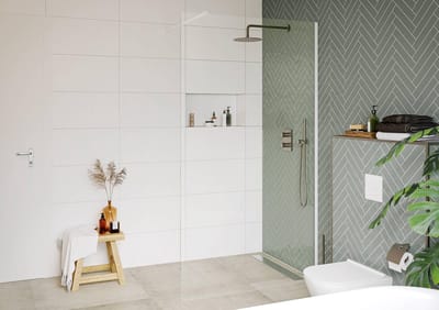 Saqu Modulo Douchewand - Incl. Antikalk 90x210 cm - Mat Wit - Inloopdouche
