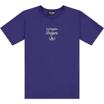 New Era MLB Los Angeles Dodgers Book Club T-shirt Blauw