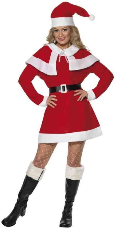 Miss Santa kostuum fleece - Maatkeuze: Maat M