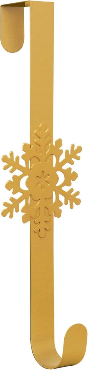 Dailygoods- Kerstkrans Sneeuwvlok - Deurbeschermer voor Binnen - Kerstdecoratie - Winterdecoratie - Duurzaam - Stevige Hanger
