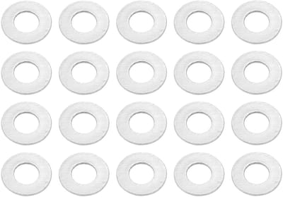 Universele vlakke ringen 3.5mm ID, 8mm OD, 0.5mm dik, duurzaam roestvrij staal, set van 20 voor diverse toepassingen