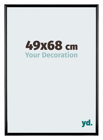 Your Decoration - Fotolijst 49x68 cm - Kunststof - Zwart Hoogglans - Bordeaux