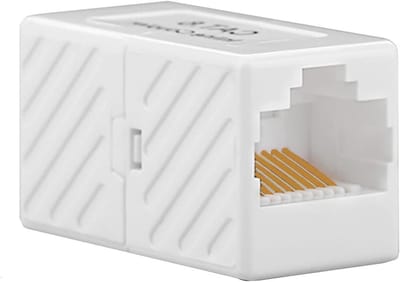 Ethernet Koppeling - Kabel Vergroter - Netwerk Uitbreiden - Vrouwelijk Naar Vrouwelijk - Cat6A Cat6 Cat5e - Wit