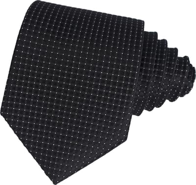 Fako Fashion - Luxe Stropdas - 145cm - 8cm - Zwart Fijn Geblokt