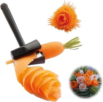Famanu – Handmatige spiraalsnijder, creatieve groentesnijder voor courgette, wortel, radijs en aardappel, ideaal voor gezonde maaltijden