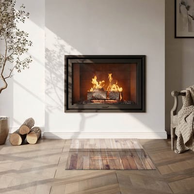 Coloray Vloerplaat Houtkachel - Plaat voor Onder Houtkachel - 60 cm x 60 cm - Open Haard Accessoires - Bruin Vloerplaat Kachel - Onderplaat Voor Houtkachel - Plaat onder Houtkachel - Kachel Onderplaat - Verwarmingsaccessoires