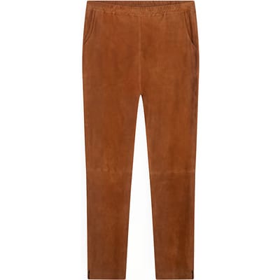 DNA Amsterdam Babbo Suede Cognac Maat: 34 | Leren broeken Outlet | Dames | Bruin