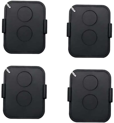 Een set van 4 afstandsbedieningen, 2-kanaals 433MHz toegangscontrole-afstandsbedieningen, met beveiligingsrollende codes, geschikt voor automatische ontvangers.