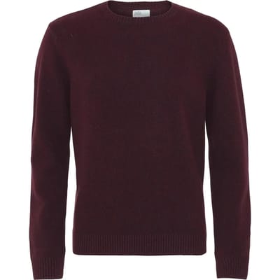 Wollen trui met ronde hals Colorful Standard Classic Merino oxblood red