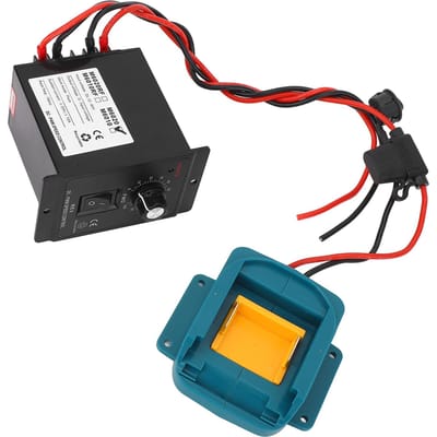 Kit Adaptateur de Batterie Contrôleur de Vitesse de Moteur Interrupteur de Contrôle de Moteur Électrique à Balais PWM CC et Batterie