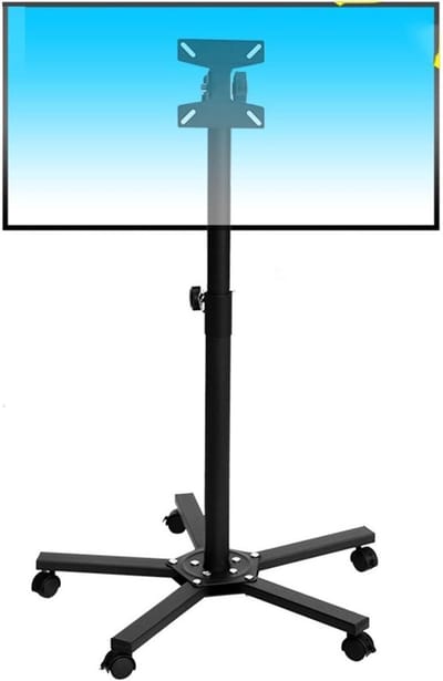 Mobiele TV Stand - TV Karretje - Verplaatsen van Beeldscherm - Met Zwenkwielen - 14-27 Inch - Zwart