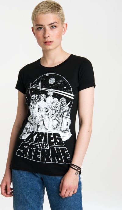 Logoshirt Vrouwen T-shirt Star Wars - Logo - Shirt met ronde hals van Logoshirt - zwart