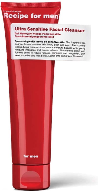 Recipe For Men - Milde Face Wash voor de Gevoelige Huid - Ultra Sensitive Facial Cleanser 100ml