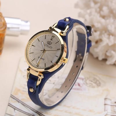 Hoge Kwaliteit Dameshorloge Lederen Band Quartz Horloges Dames Casual Polshorloges Klok Cadeau Reloj Mujer gray