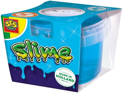 SES Creative - Slime Blauw Glitter - Slijm in glitter blauwe kleur – Kant en klare slijm - Spelen met slijm – 140 gram