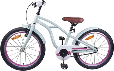 Kinderfiets 18 Inch - Jongensfiets Meisjesfiets - Buiten Spelen - Verstelbaar Zadel Stuur - 18 Inch - Lichtgroen