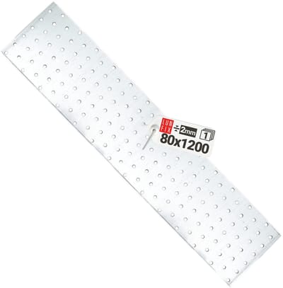 LUN FIX - Flachverbinder 1200 x 80 x 2mm - 1 stuk - perforatieplaat - verbindingsplaat - connector - houtverbinder - verzinkt