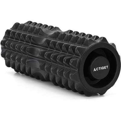 Actiget® Foamroller | Foam Roller | Medium Hardheid | Triggerpoints | 33 cm | Zwart