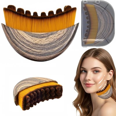 carmdering - Gezichtsreiniger - Gezichtsmassageborstel - Contouring Tool - Zachte flexibele haren, vormt kaaklijn - Vermindert zwelling, verbetert huidfunctie - Draagbaar, eenvoudig schoon te maken - Geen krassen of roodheid - Set van 2
