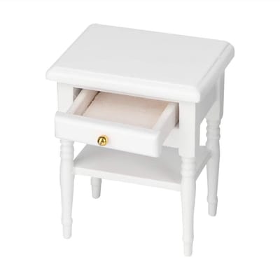 By shayne - Mini-nachtkastje - Compact en licht - Stijlvol ontwerp - Hout - Perfect voor poppenkamers - Milieuvriendelijk en niet giftig - Geschikt v.