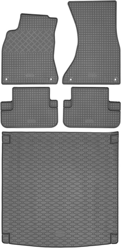 RIGUM 402025 + Dywaniki 900132 - Audi A4 B8 Avant/Kombi - Max-Dywanik - Op Maat - Zwart - Milieuvriendelijk