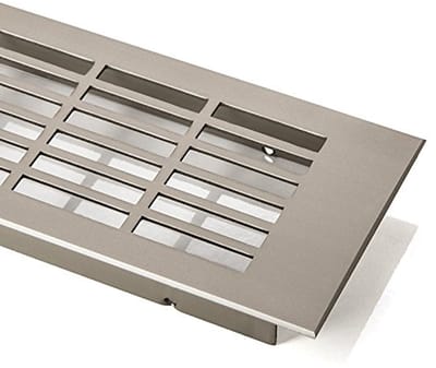Ventilatierooster 500 mm Roestvrij Staal Optiek - Hoekig Gaten Design