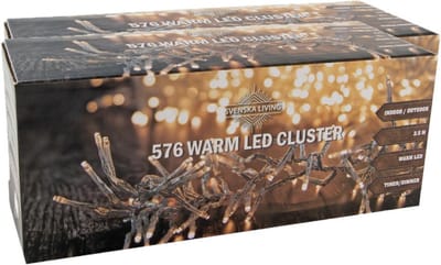 Svenska Living lichtsnoer cluster - 2x st.- warm wit - 3,5 m -576 leds