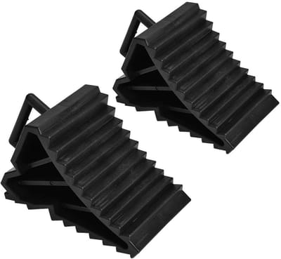 Dailygoods- Wielblokken Antislip - 2 Stuks - Rubber Blok - Auto Ondersteuning - Wieluitlijning - Compact Formaat - Duurzaam Materiaal - Wielstopper
