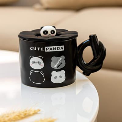 Cadeau Waterbeker Cartoon Panda Mok Kantoor Hoge Waarde Keramische Beker Koffiekop Thuisstel 340ML