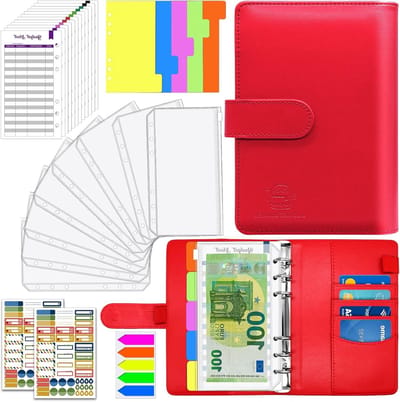 Budget Planner A6 - Financiële Planner met Foil, Huishoudboek en Geldslots, Ideaal voor Geldbeheer en Besparen